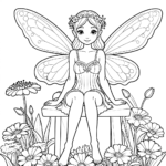 free printable coloring page fairy