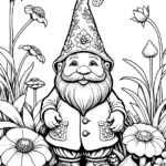 free printable coloring page gnome