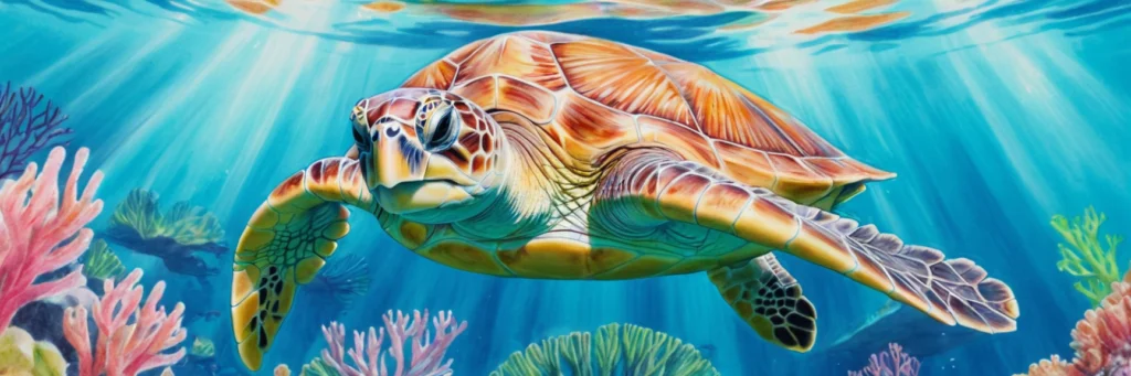 Sea Turtle Blend With Colored Pencils