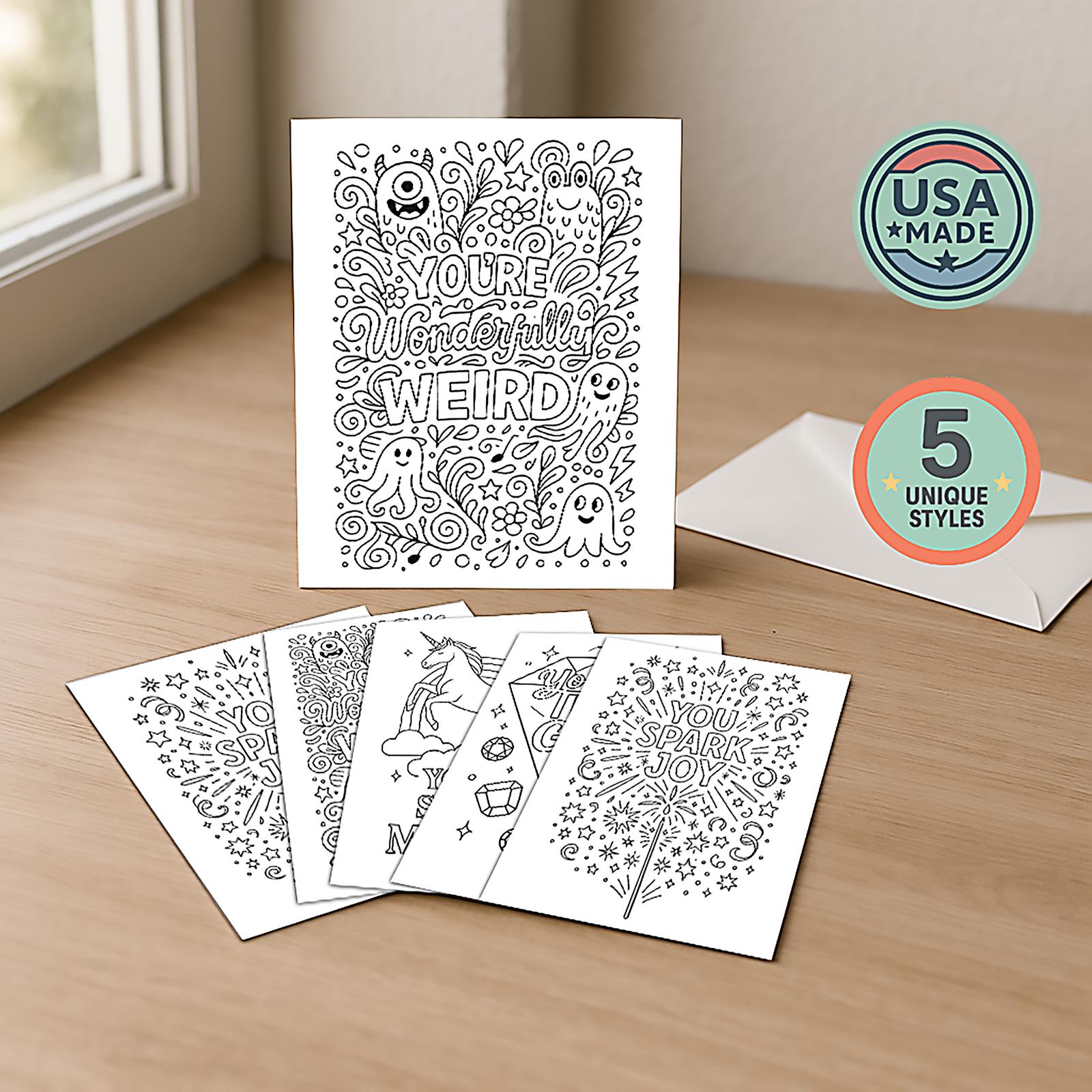 colorable greeting cards compliments set 2