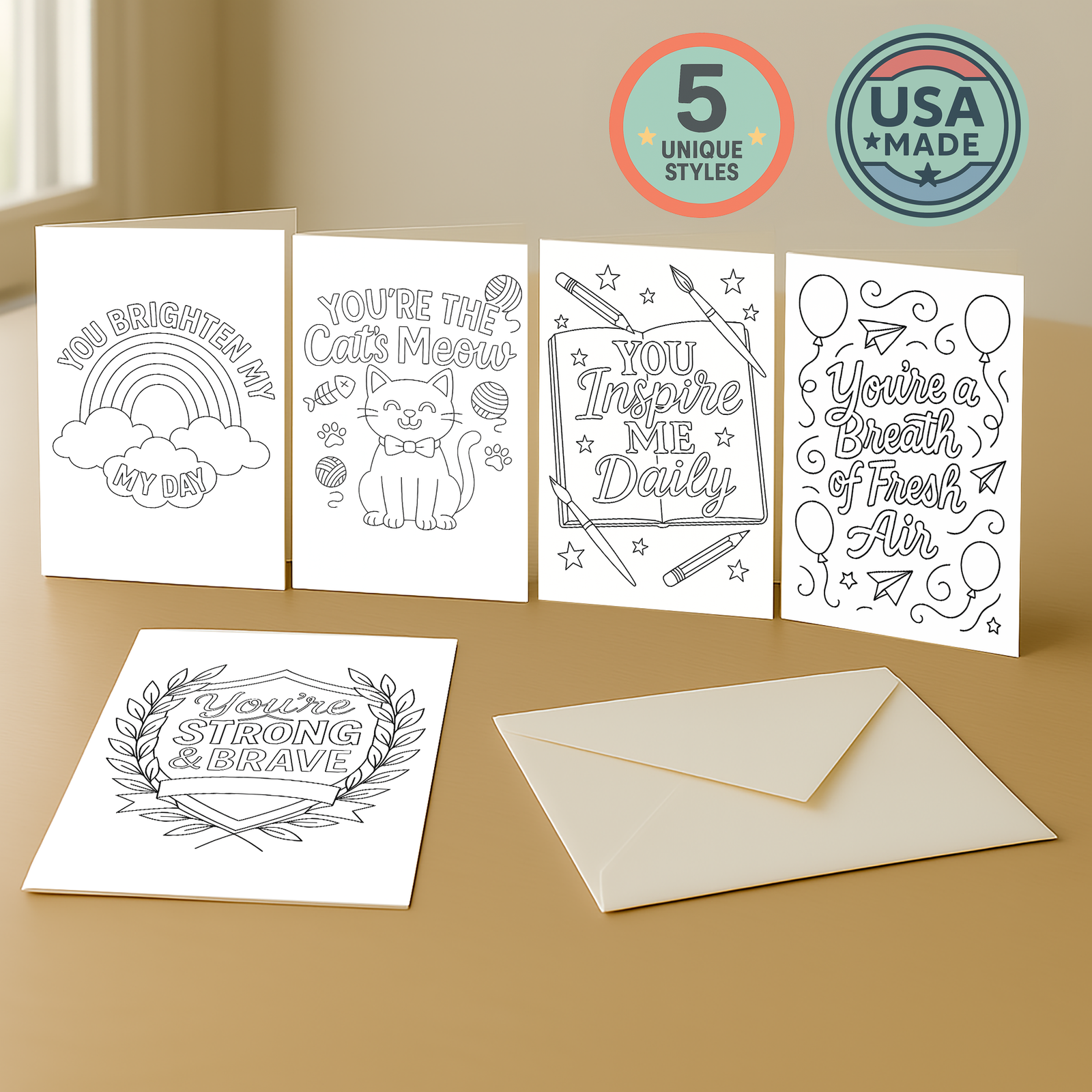 Compliment greeting cards colorable 3