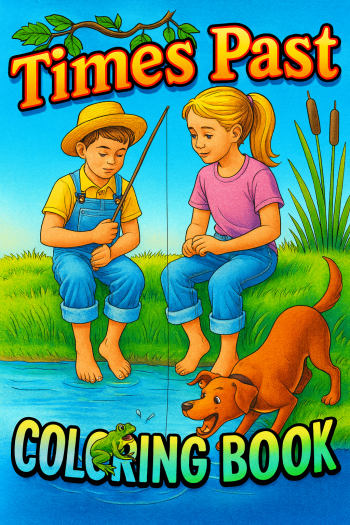 Nostalgic times past coloring book for adults